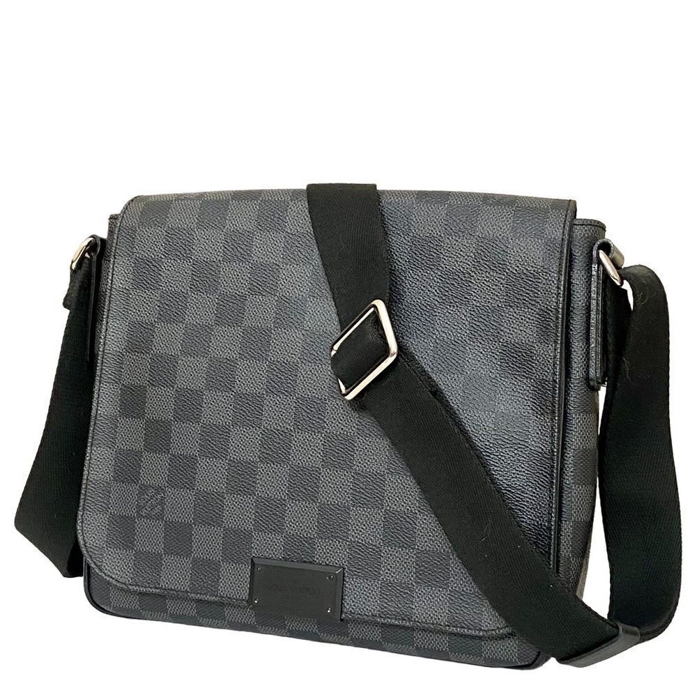 LOUIS VUITTON Damier Graphite District PM Shoulder Crossbody Bag